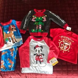18 mo toddler boy bundle; Rudolph/Mickey Mouse